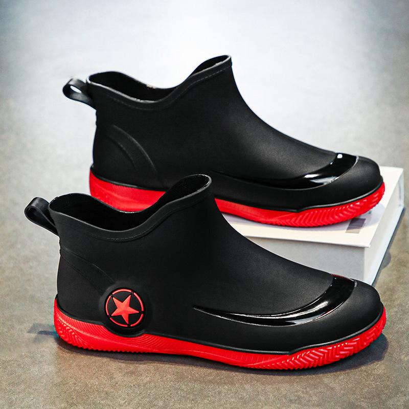 Мода Модные Мужские Женские Ботильоны Резиновые Сапоги Мужские Нескользящие Износостойкие Водонепроницаемые Ботинки Рабочие Ботинки Подходят для Дождливого Снежного Дня