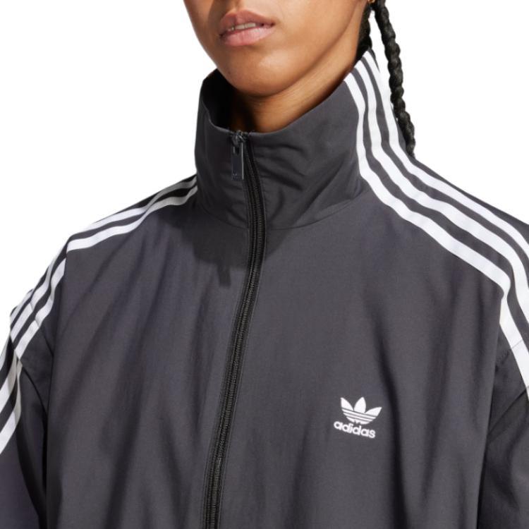 adidas Originals Вязаная Куртка-Топ на Молнии Firebird Adilenium Отстегивающиеся Рукава Куртки и Пальто Женская Черная JM9251