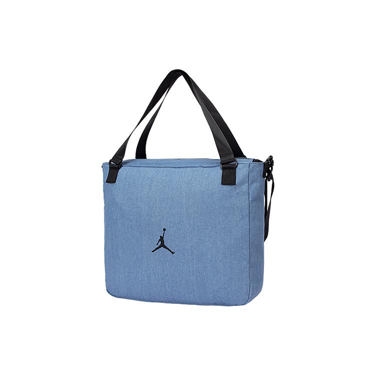 Jordan 18L Large Capacity Classic Logo Cotton Shoulder Tote Bag Unisex bags Denim-Blue JD2613226GS-002