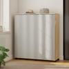 Wardrobe, Mobile Storage Unit, 6 Casters, 120 x 40 x 128 cm, Natural Wood