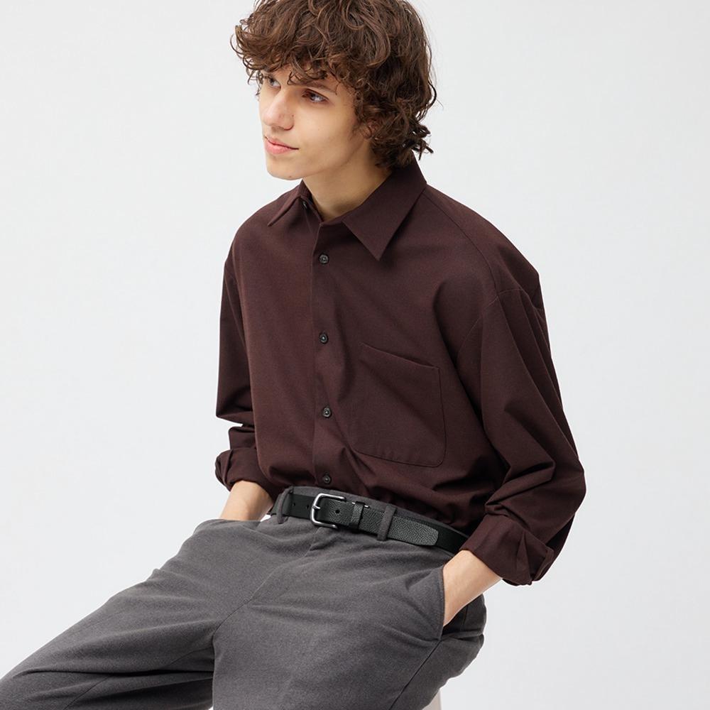 GU by Uniqlo Кожаный винтажный узкий регулируемый ремень 