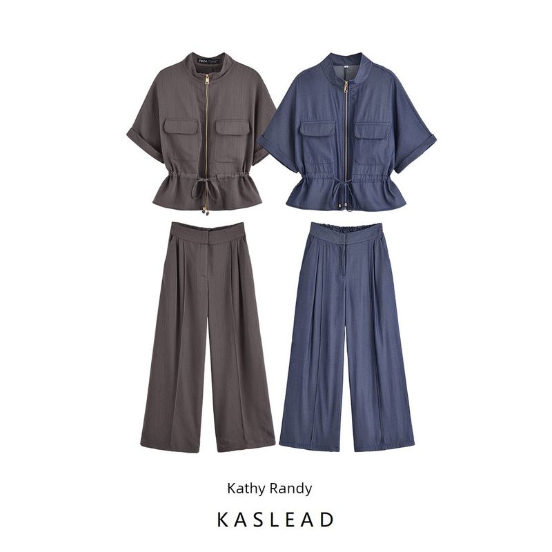 Kaslead New Arrival Women's Fashion Style Short Sleeve Hunting Shirt Casual Pants 3666062 3666064