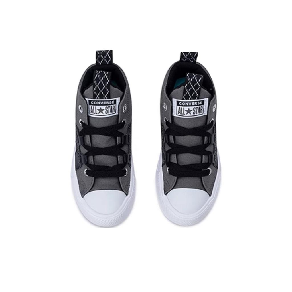 Converse Chuck Taylor All Star Удобные Универсальные Мид-топ Детские Холщовые Кроссовки Детские Кроссовки Серый Черный A09340C