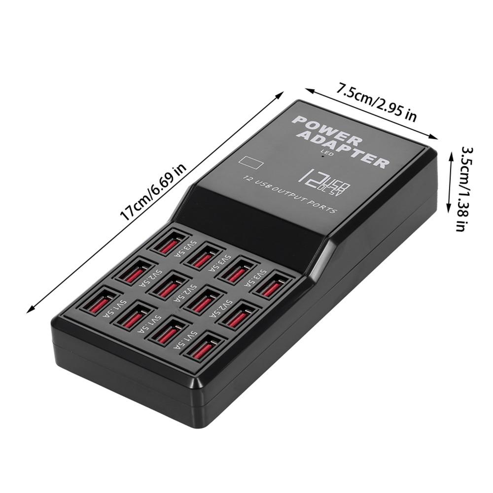 12 Ports USB Charging Dock Multi Ports Charging Station USB Charger Station Tablets Charging
