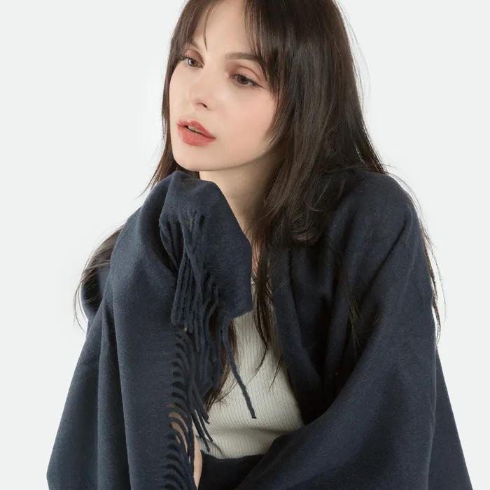 Hygge Wool Scarf Navy