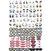Stickers Crazy Face Funny Face 0.5 To 3.5 Cm 150 Pieces