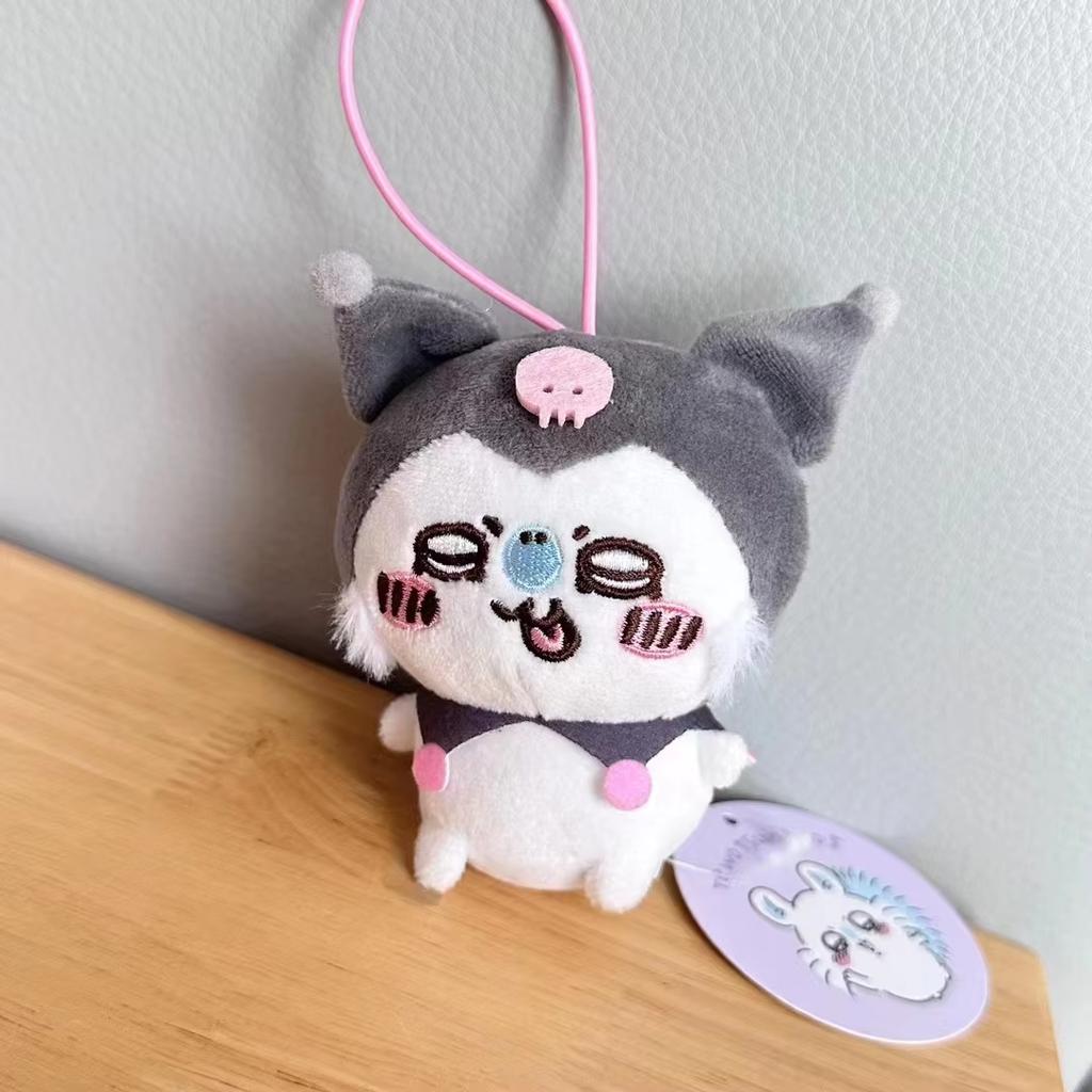 Чиикава Медведь-самоуничижитель Коллаборация Санрио Плюшевая кукла Хелло Китти1 Мелоди1 Куроми1 Сачиджи Плюшевая игрушка Брелок Украсить
