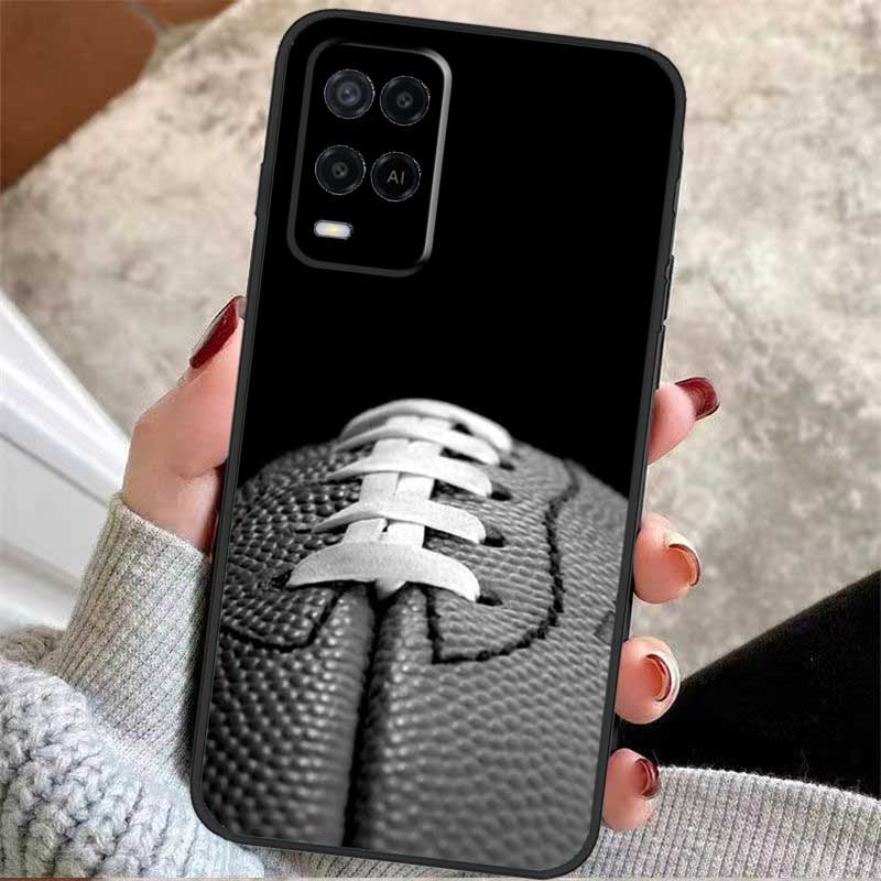 American Football Sport Case For Oppo A38 A74 A94 A54 A18 A58 A78 A98 A80 A60 A40 A96 A76 A16 A15 A17 A57 A77 A5 Pro