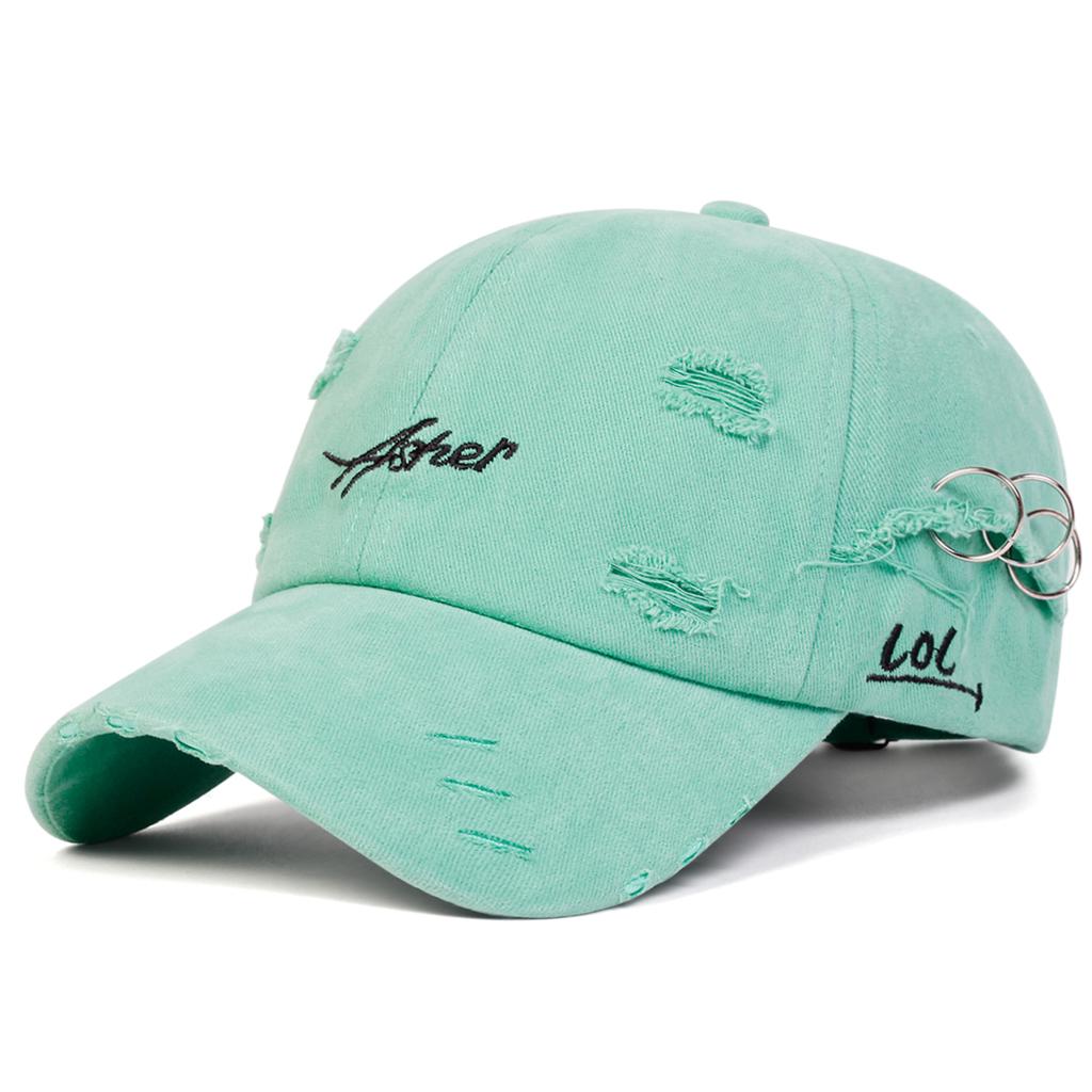 Мужская бейсболка Asher с вышивкой букв, винтажная, с дырками, для улицы, регулируемая, солнцезащитная, для отдыха, весна, осень, путешествия, туризм, пляжный отдых