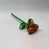 1PC Artificial Flower Couple Rose Gift Handmade Woven Rose Handicrafts Ornaments Aluminum Wire Rose Metal Model 23cm