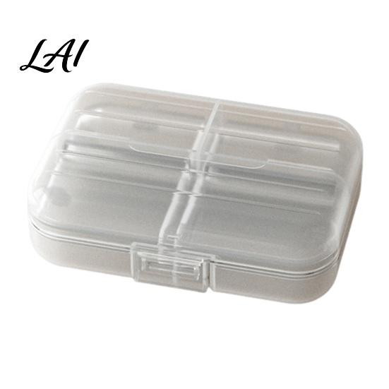 Small Medication Container Double Layer Pill Box with 7 Compartments Portable Waterproof Daily Case Medicine Organizer for Purse Pocket Size