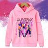 Осенние детские худи с принтом K-Pop Demon Hunters для мальчиков и девочек, теплая флисовая толстовка, повседневная детская худи с капюшоном, рождественский подарок