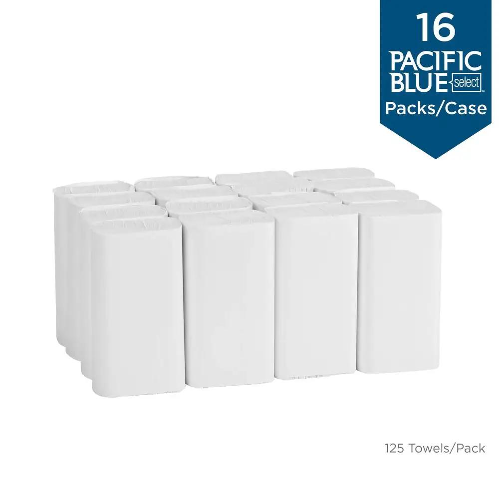 Blue Select Multi-Fold 2 Ply Paper Towel 9 1/5 x 9 2/5 White Absorbing Hand Drying Elegant Design Multipurpose 2000 Towels CT