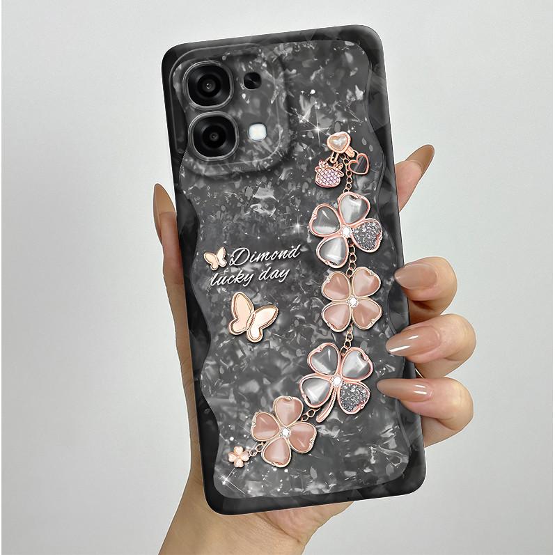 Новый Чехол Для Oppo A6 Pro 5G 4G CPH2781 CPH2799 Чехол Эстетичный Красивый Бабочки Цветы Мягкий Силикон Ударопрочный Задняя Крышка