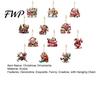 Cute Cartoon Charms for DIY Crafts 12Pcs Funny Old Women Christmas Tree Ornaments, 2D Flat Acrylic Grandma Decorative Pendants Garlands Hanging