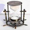 Brass Minutes Sand Timer Hour Glass Clock Home