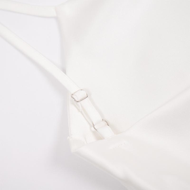 Sexy Backless Summer Dress Women Satin Silk Maxi Dress High Slit Chain Party Wedding Robes Elegant Long Birthday Evening Dresses