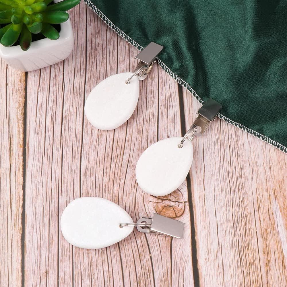 4PCS Windproof Marble Tablecloth Clip Decorative Table Cover Weight Tablecloth Drop  Picnic