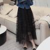 Sweet Chiffon Dress for Women In Spring and Summer Ruffle Edge Thousand Layer Cake Skirt Slimming Half Body Skirt