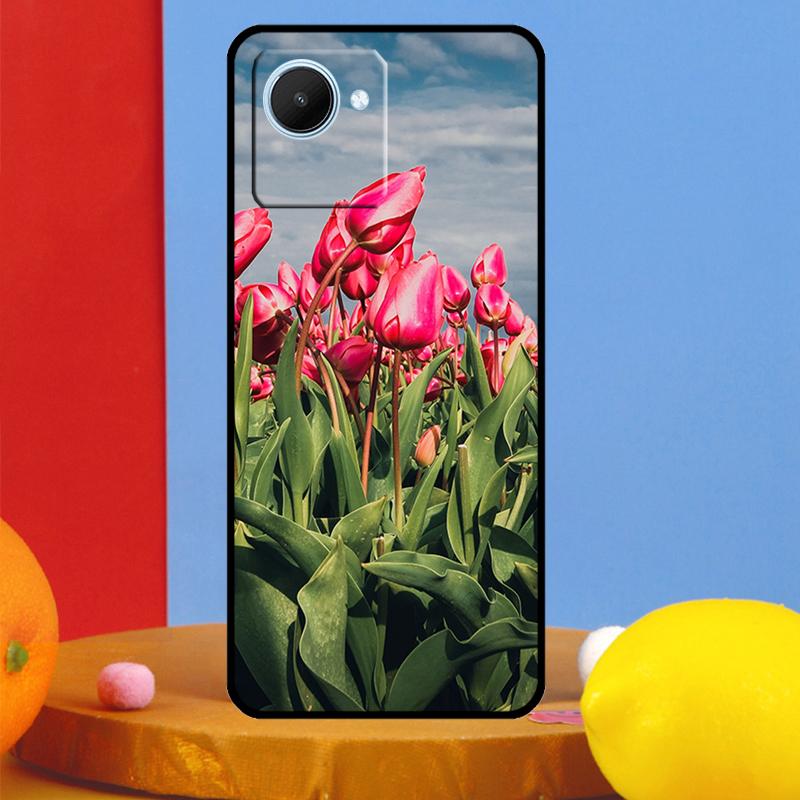 Tulips Flower For Realme 12 9 10 11 Pro Plus C67 C55 C53 C51 C35 C33 C30 C25s C21Y C31 GT5 GT Neo 6 Case