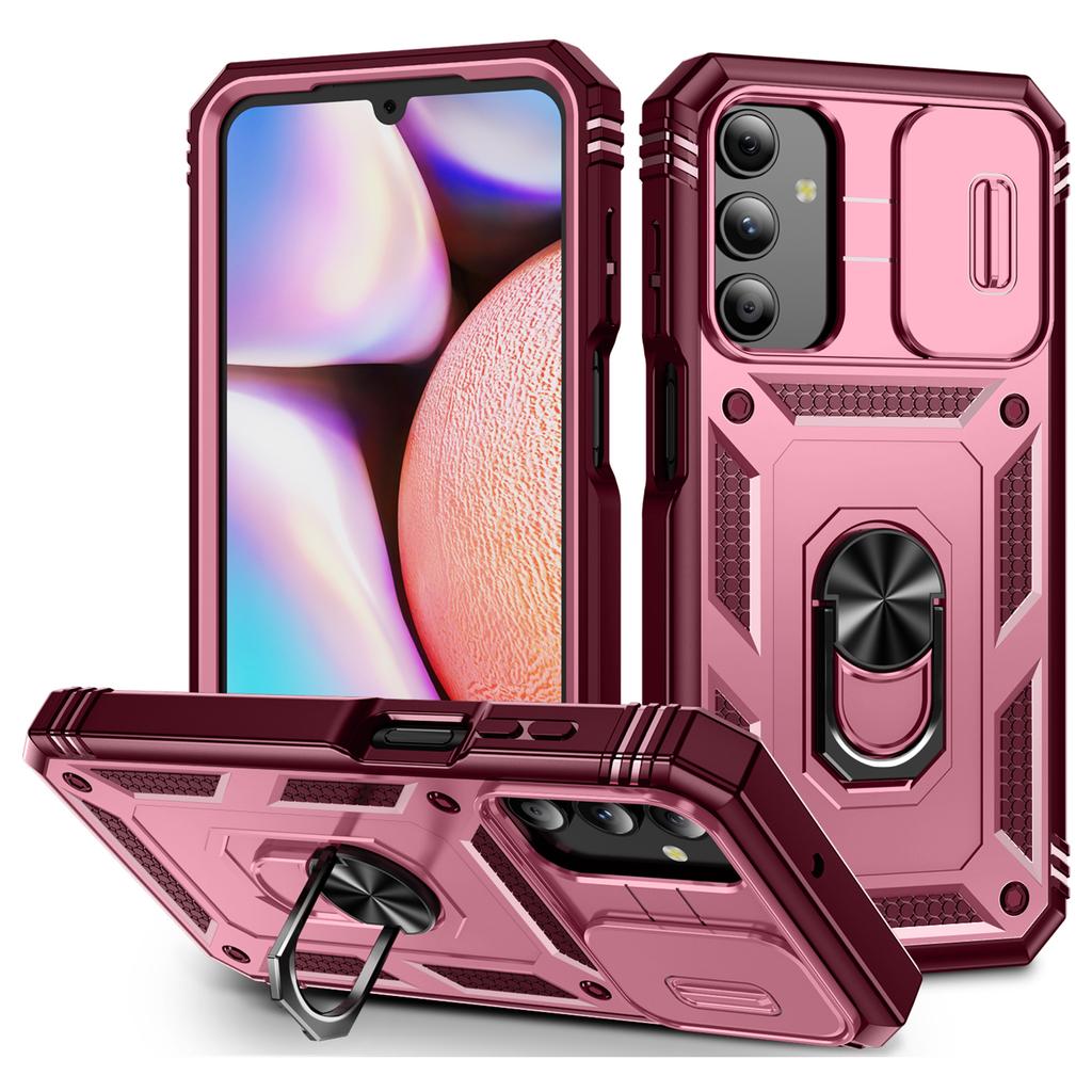 For Samsung Galaxy A15 4G/5G Case TPU+PC Slide Camshield Kickstand Phone Cover