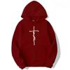 Faith Print Sports Hoodie Men Fashion Casual Cool Hoodies Hooded Sweatshirts Harajuku Pullovers Tracksuit Clothing Hoodies & Sweatshirts Men’s