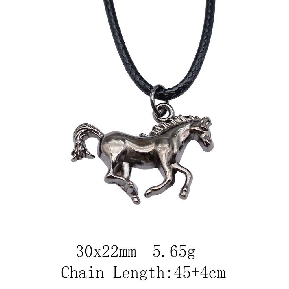 Новинки Чокеры Ожерелья Для Женщин Ожерелье С Слоном И Лошадью Кожаная Цепочка 45см Сувенирные Подвески На Шею
