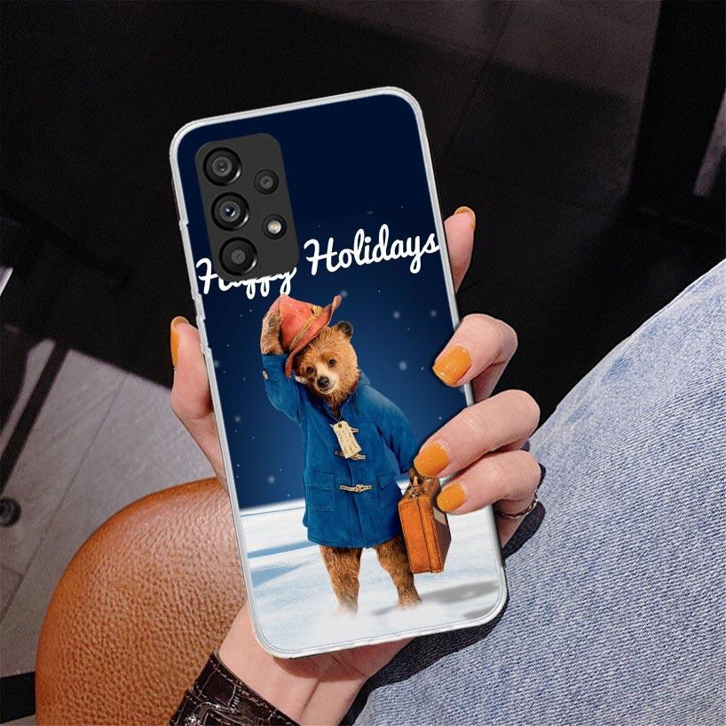 Cute P-PaddingtonS Bear Phone Case For Samsung Galaxy A52 A32 A22 A12 A51 A31 A50S A30S A20S A10S Note 20 Ultra 10 Plus S10 A72