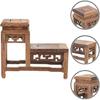 Angoily Vintage Display Stand Wood Stand for Crafts Figurine Display Base Tabletop Wood Base Vase Display Stand Flower Vase Base Buddha Statue Stand