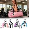 Simulation Style Gym Lovers Keychain with Buckle Bag Charms Fashion Dumbbell Keychain