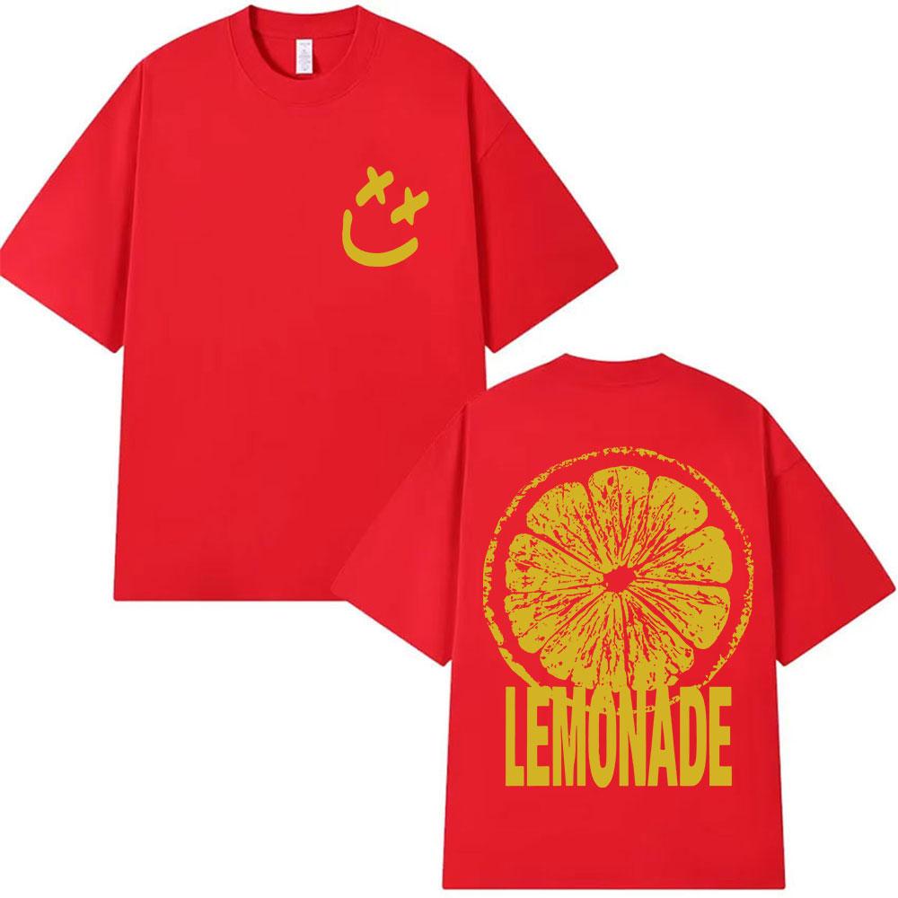 Louis Tomlinson Lemonade Tour Mens and Womens Harajuku Fashion 202526 Summer Pure Cotton Printed Tshirt