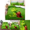 Комплект пододеяльника с 3D-принтом «Гринч», персонаж мультфильма, для современного декора спальни