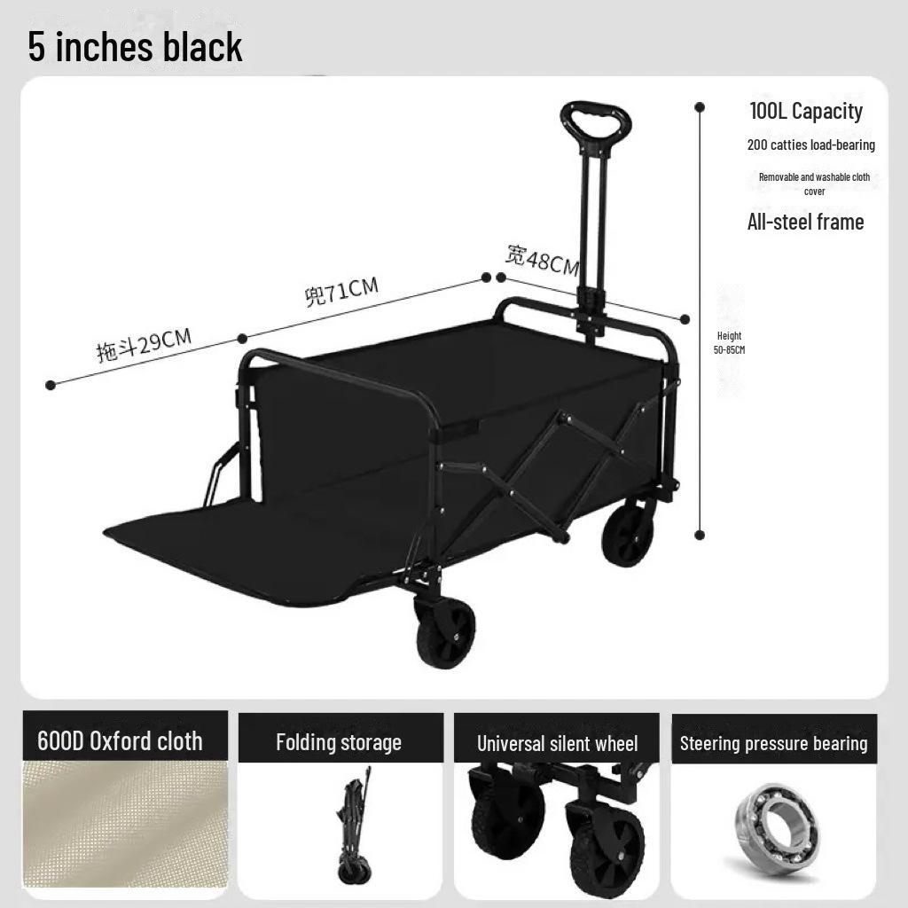 Portable Oversized Camping Cart for Children: Foldable Outdoor Camper