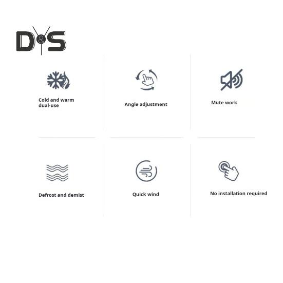 Car Heater with 360-degree Rotating Base Fast Heating 12V Portable Car SUV Winter Window Defrost Defogger