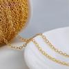 Оптовые цепи для изготовления ювелирных изделий, латунь с покрытием 14K золотом, отдельные звенья, принадлежности для DIY ручного изготовления ювелирных изделий