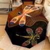 1PC Aboriginal Art Kangaroos Automatic Umbrella - Suitable Travel Outdoor Portable Umbrella Birthday Gift Daily Essentials