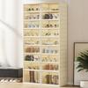 Clear Shoe Storage Cabinet Foldable Easy Assembly Large Size Shoe Rack Portable Shoe Rack Stackable Sneaker Storage Shoe Cabinet