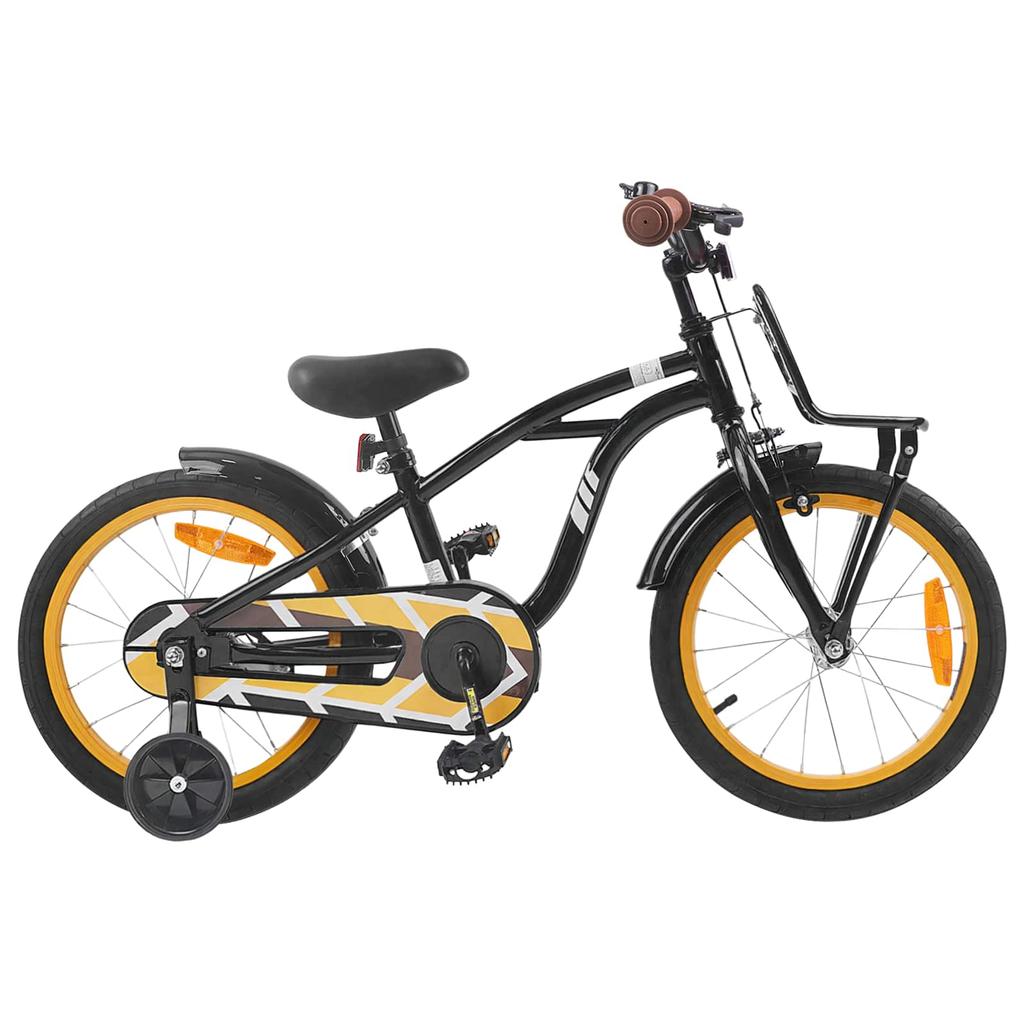Kids Bicycle 16 Inch for Ages 4 6 Black