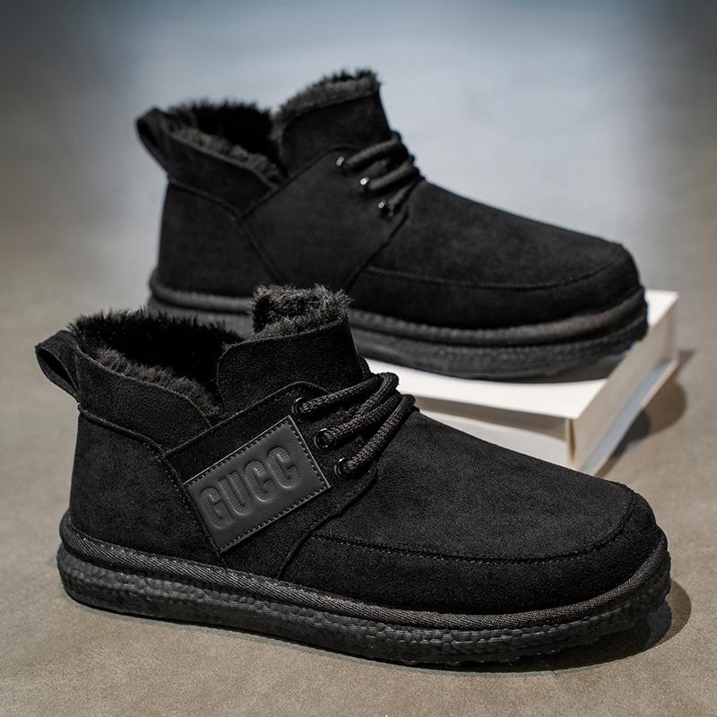 Зимние Новые Высококачественные и Модные Мужские Повседневные Снежные Ботинки, Утепленные Хлопковые Ботинки, Теплые Ботинки и Универсальные
