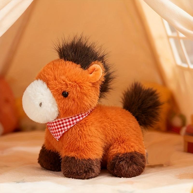 Soft Horse Stuffed Animal Plushie Cute Wildlife Animals Stuffy Pony Horse Plush Plush Toy Birhtday Gifts for Kids Baby Shower