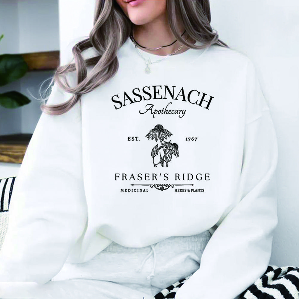 Свитшот Sassenach Apothecary Рубашка Outlander Эстетичный Растительный Графический Пуловер Унисекс Длинный Рукав Повседневные Свитшоты