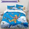 3pcs Duvet Cover Set (1*Duvet Cover + 2*Pillowcase, Without Core), Karlsson on the Roof Print Soft All‑Season Bedding Set, Home Bedroom Decor Gift