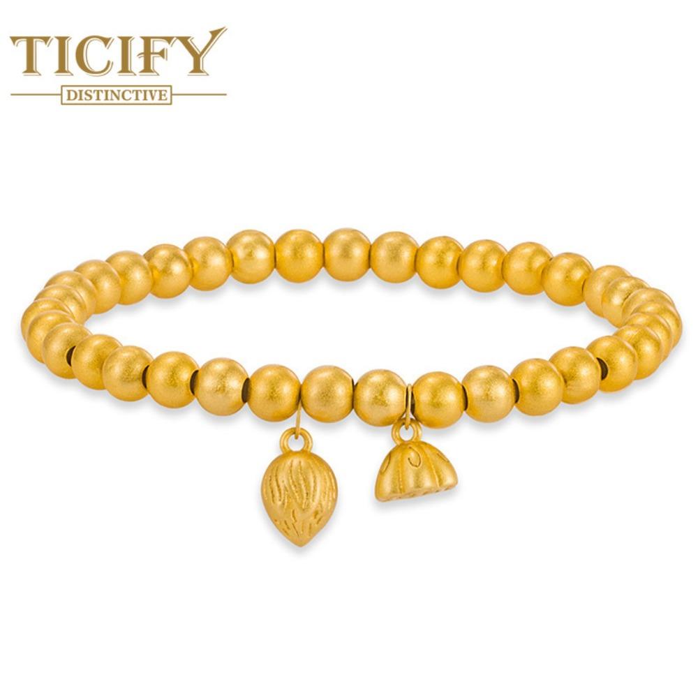 Браслет Легкий Роскошный Модный Золотой Желтый Шаровой Браслет