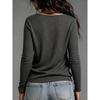Women S Solid Color Casual Long Sleeve Knit T Shirt