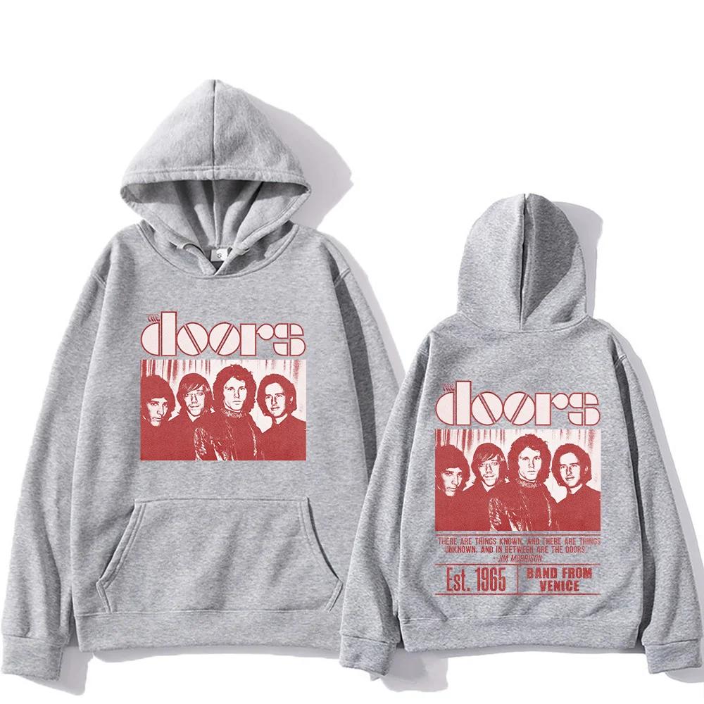 Мужские толстовки в стиле ретро с изображением группы The Doors (основана в 1965 году), пуловеры с символикой группы из Венеции, одежда в стиле панк, худи для женщин и мужчин.