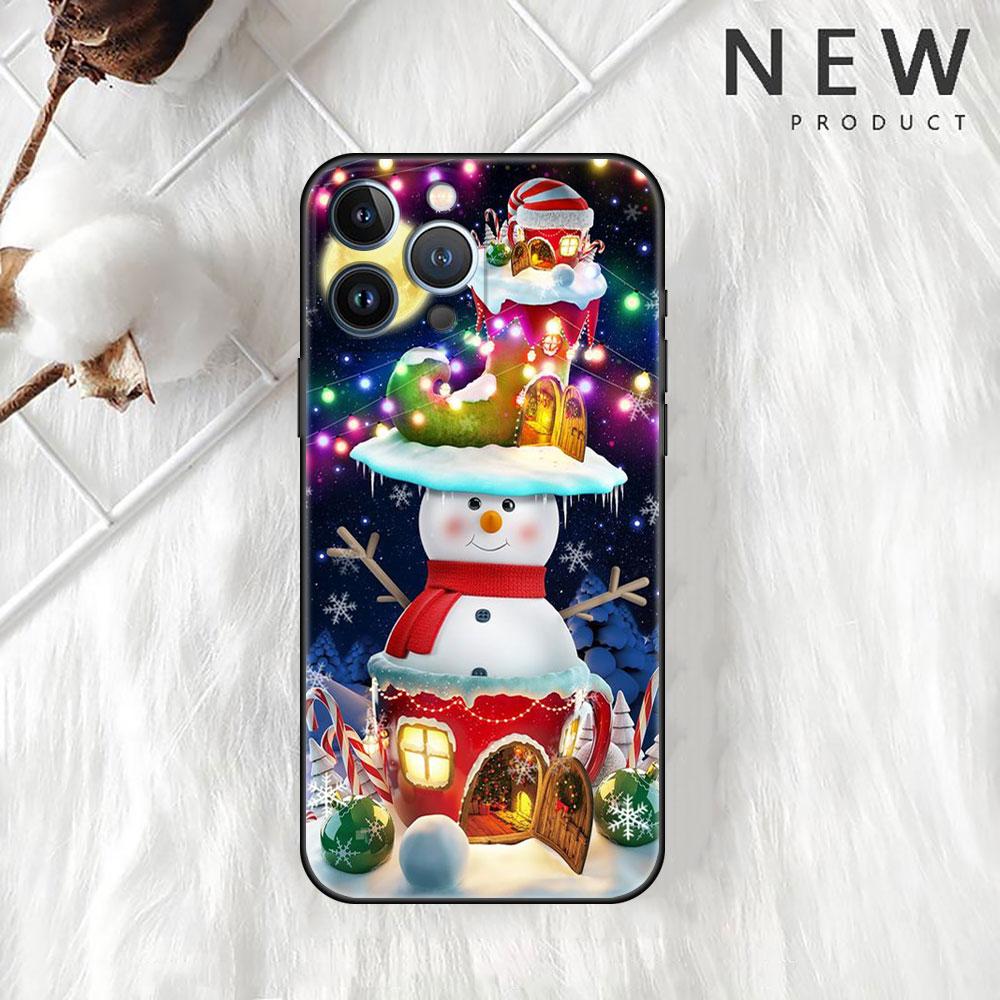 Мягкий чехол для телефона «Рождественский снеговик» для iPhone 11 13 Pro Max 12 Mini 7 8 Plus SE 2020 X XS 6 6S 5 5S Funda, силиконовая задняя крышка Sac