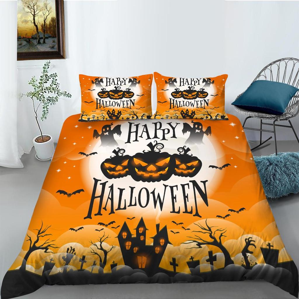 Halloween Home Bedding Down Duvet Cover Set Bedroom Duvet Cover Pillowcase Single/double Bed Full Size Home Decoration Bedding