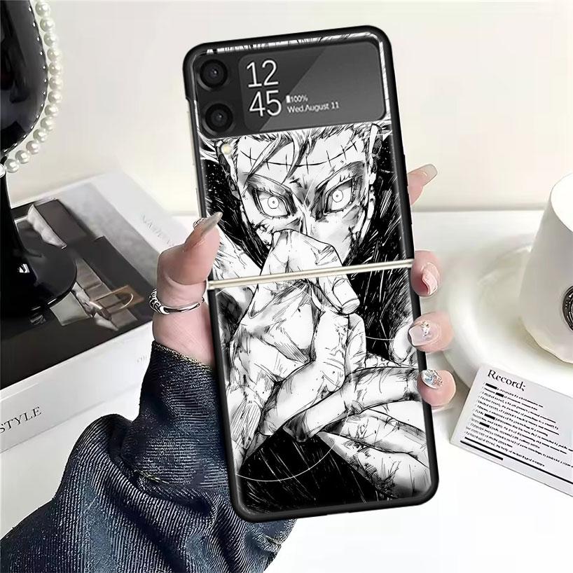 Kaisen J-Jujutsu Годзё Сатору Чехол для телефона Samsung Galaxy Z Flip7 Flip6 Flip3 Flip4 Flip5 PC Жесткий Z Flip 7 6 5 4 3 5G Fundas Co