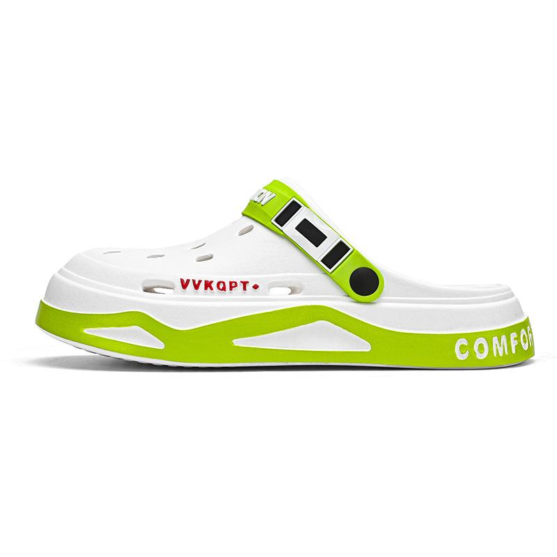 Летние мужские туфли EVA с толстой перфорированной подошвой, сандалии и тапочки Baotou - нескользящая пляжная обувь