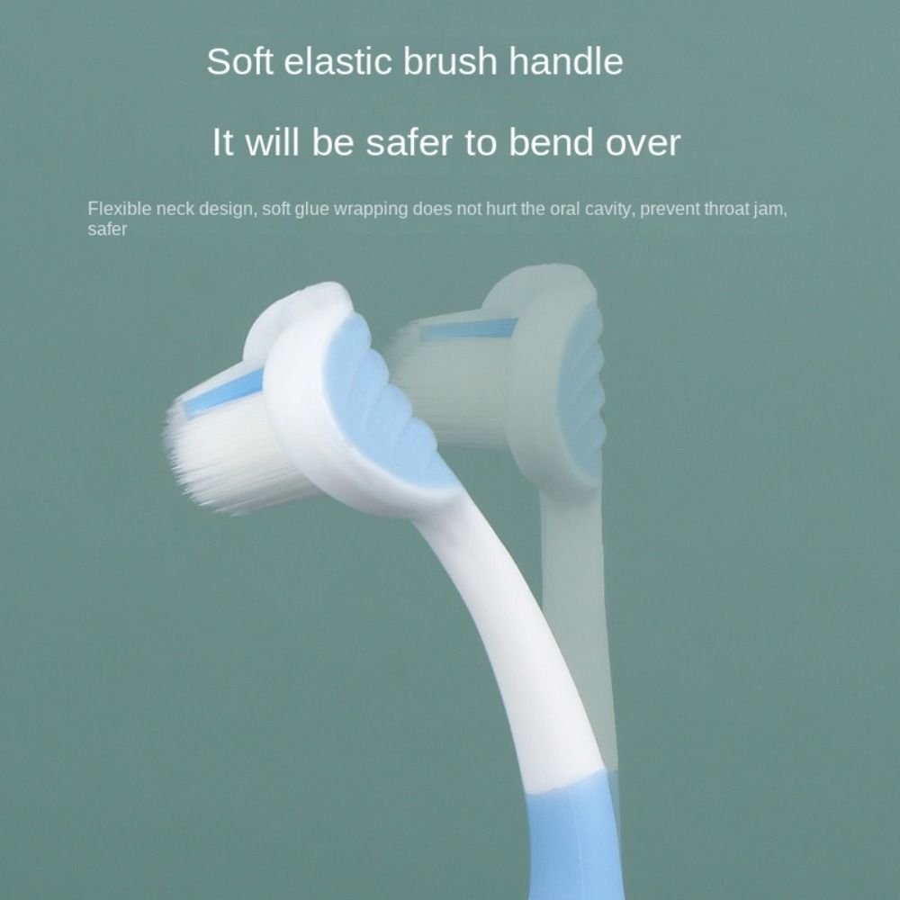 Трехсторонняя зубная щетка Candy Color с мягкой щетиной V-образной формы, трехсторонняя зубная щетка для дома